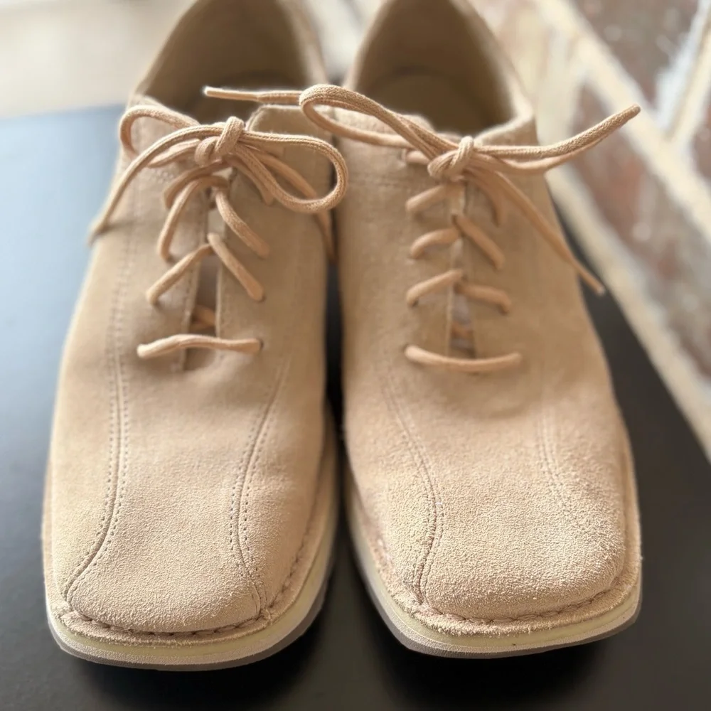 Timberland Smart Comfort Square Toe Loafers Size 8 Oatmeal Suede - Picture 6 of 12